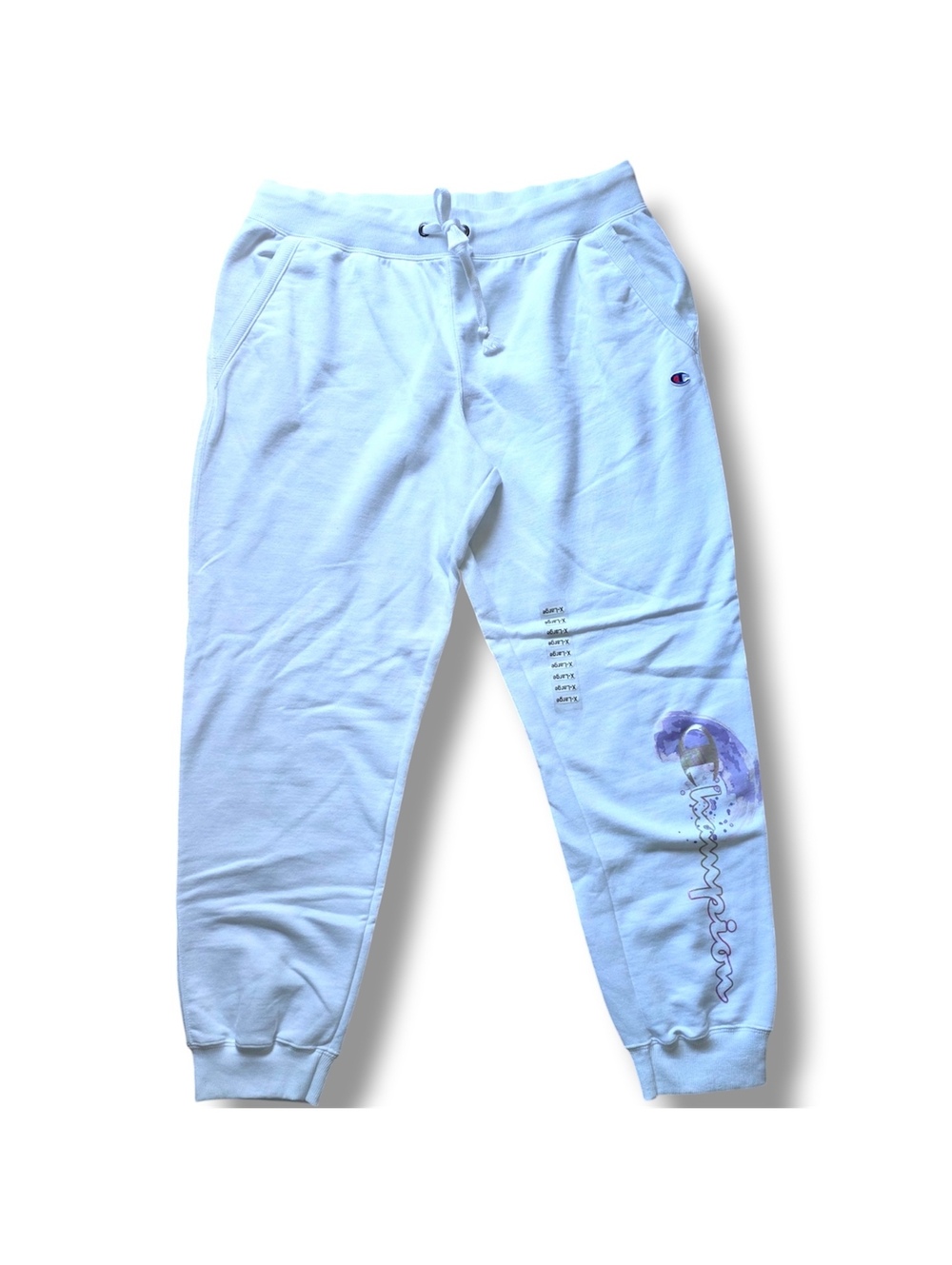 Champion Women's White Powerblend Fleece Joggers Size: XL